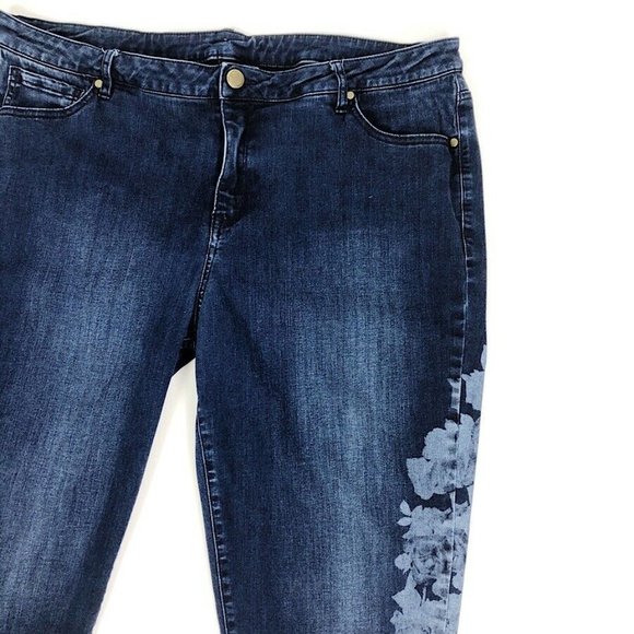 Lane Bryant Raw Hem Skinny Ankle Jeans - Picture 2 of 4